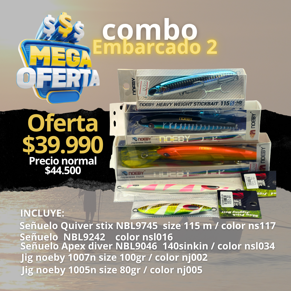 Combo pesca embarcado