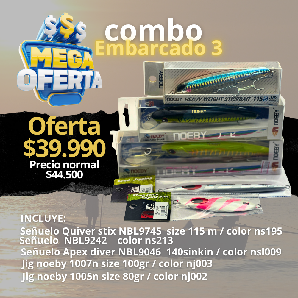 Combo pesca embarcado