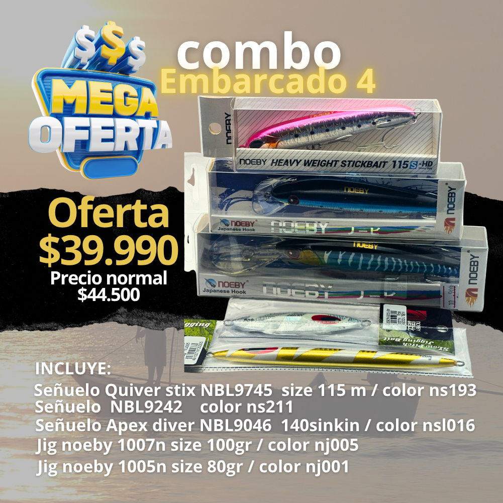 Combo pesca embarcado