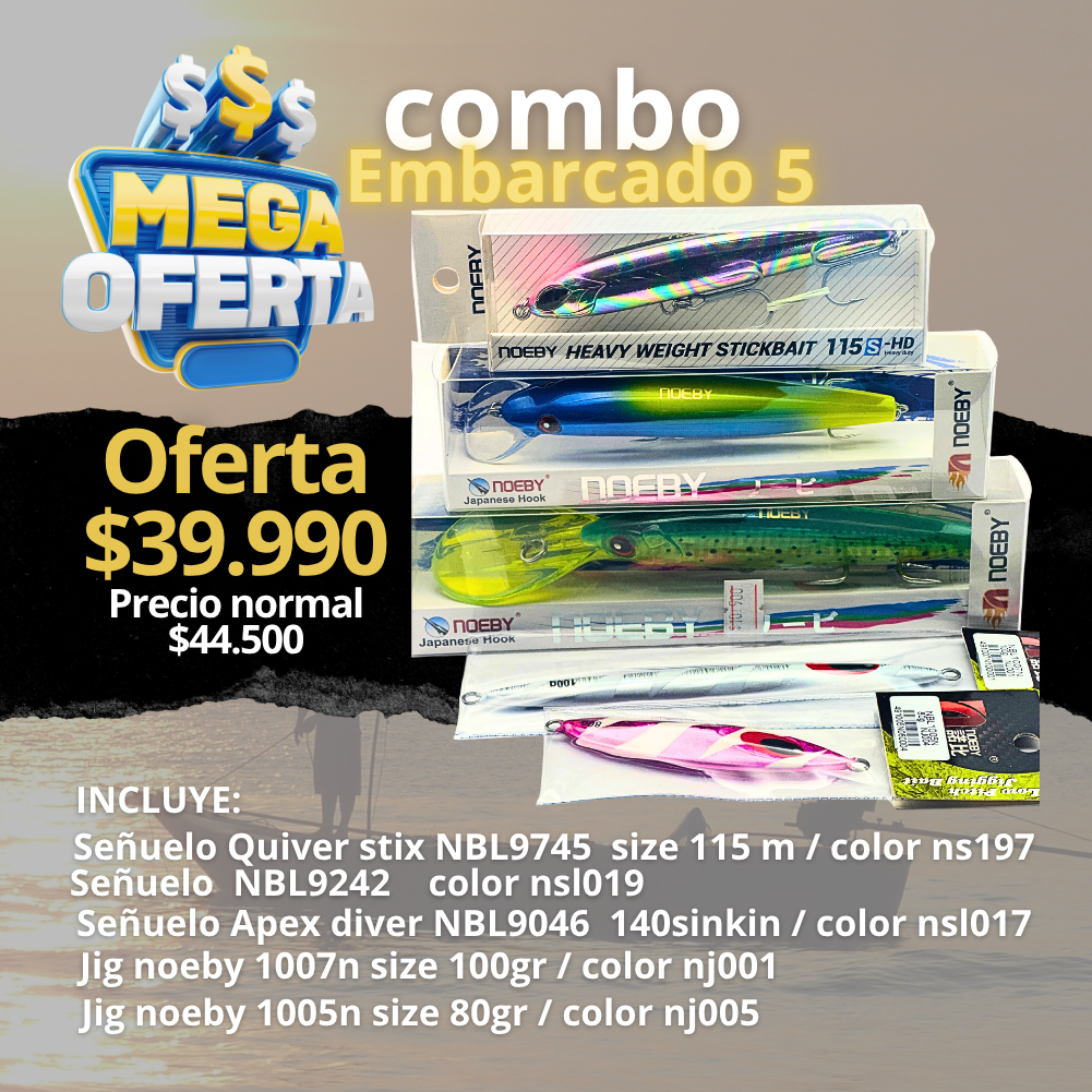 Combo pesca embarcado
