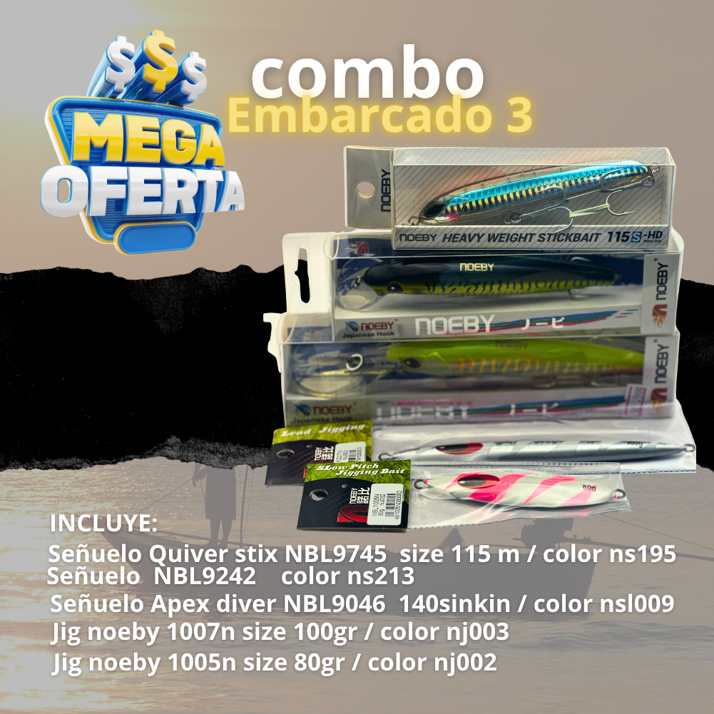 Combo pesca embarcado
