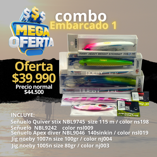 Combo pesca embarcado
