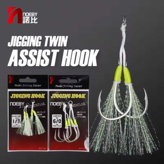 ASSIST HOOK JIGGING TWIN NOEBY